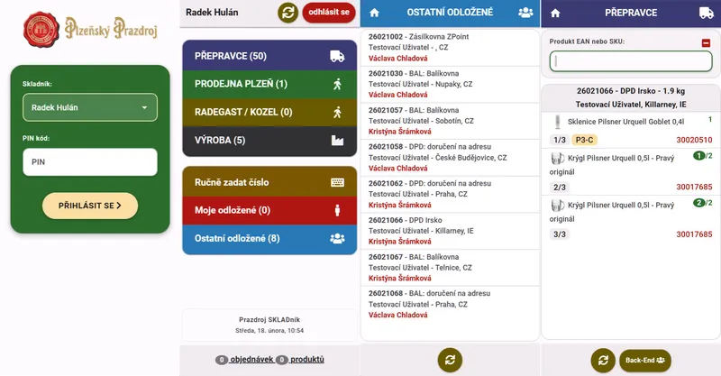Skladová aplikace Plzeňského Prazdroje